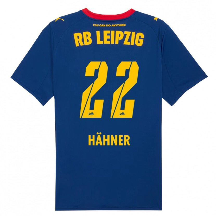 Danxen Kvinnor Elian Hähner #22 Marinblå Röd Bortatröja Matchtröjor 2025/26 Tröjor T-Tröja