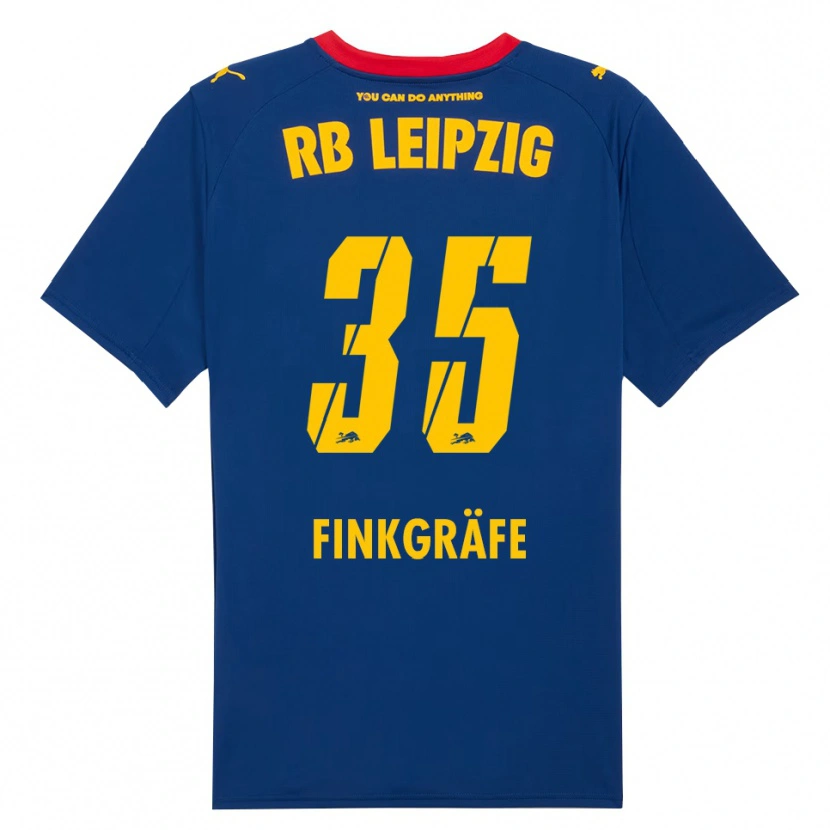 Danxen Kvinnor Max Finkgräfe #35 Marinblå Röd Bortatröja Matchtröjor 2025/26 Tröjor T-Tröja