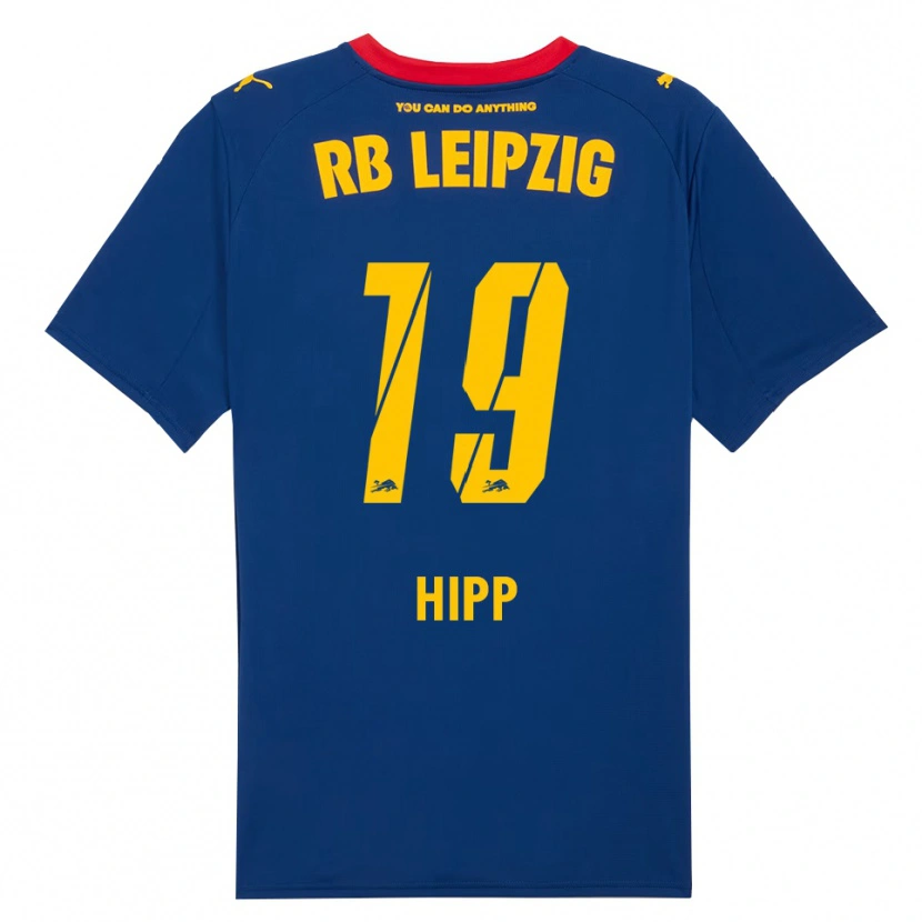 Danxen Kvinnor Jenny Hipp #19 Marinblå Röd Bortatröja Matchtröjor 2025/26 Tröjor T-Tröja