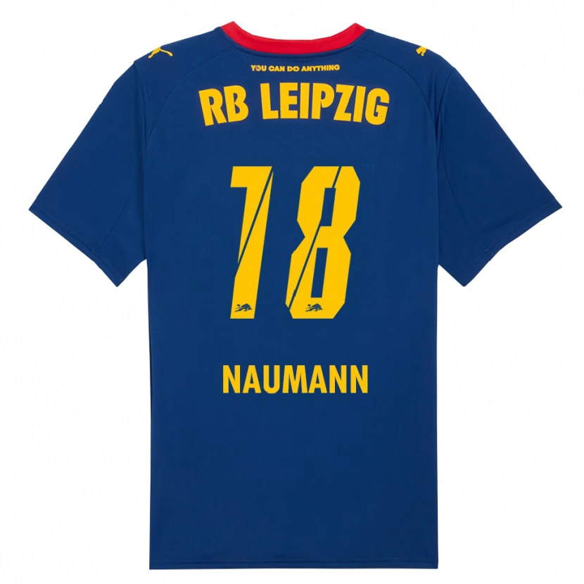 Danxen Kvinnor Carlos Naumann #18 Marinblå Röd Bortatröja Matchtröjor 2025/26 Tröjor T-Tröja