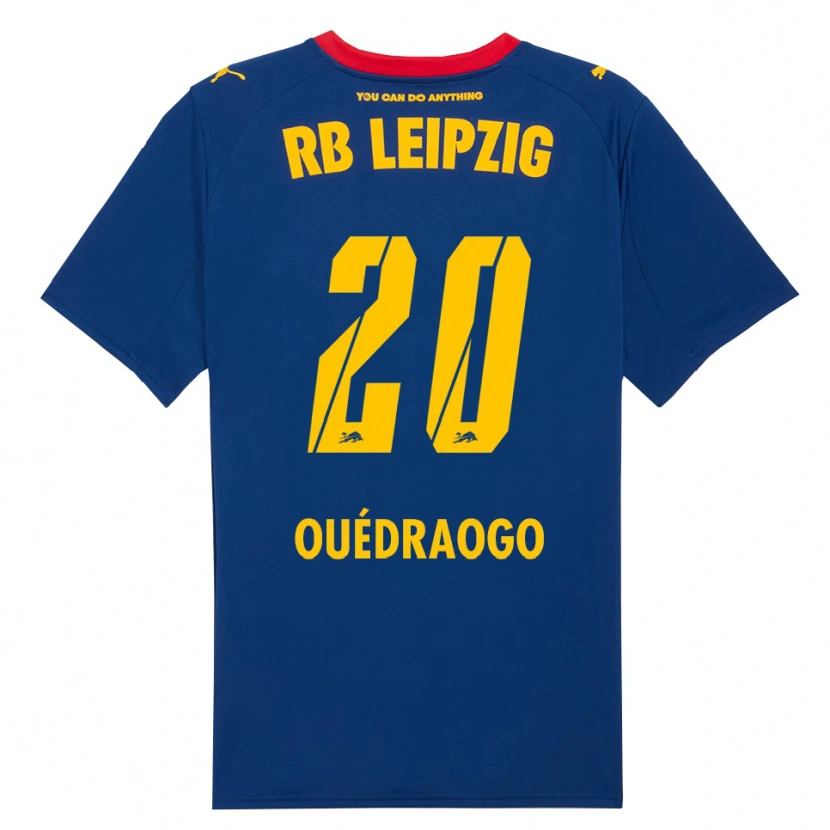Danxen Kvinnor Assan Ouédraogo #20 Marinblå Röd Bortatröja Matchtröjor 2025/26 Tröjor T-Tröja