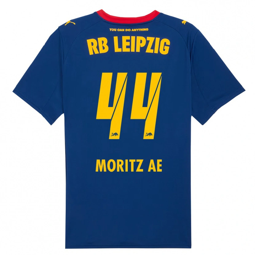 Danxen Kvinnor Moritz Aé #44 Marinblå Röd Bortatröja Matchtröjor 2025/26 Tröjor T-Tröja