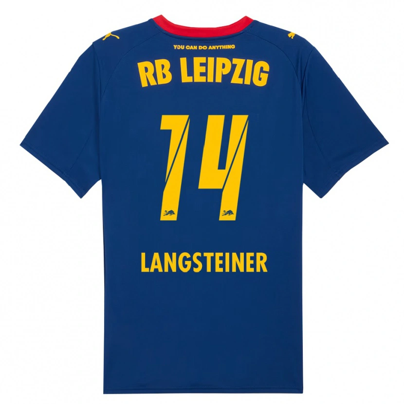 Danxen Kvinnor Toni Langsteiner #14 Marinblå Röd Bortatröja Matchtröjor 2025/26 Tröjor T-Tröja
