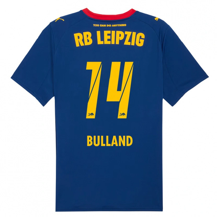 Danxen Kvinnor Anton Bulland #14 Marinblå Röd Bortatröja Matchtröjor 2025/26 Tröjor T-Tröja