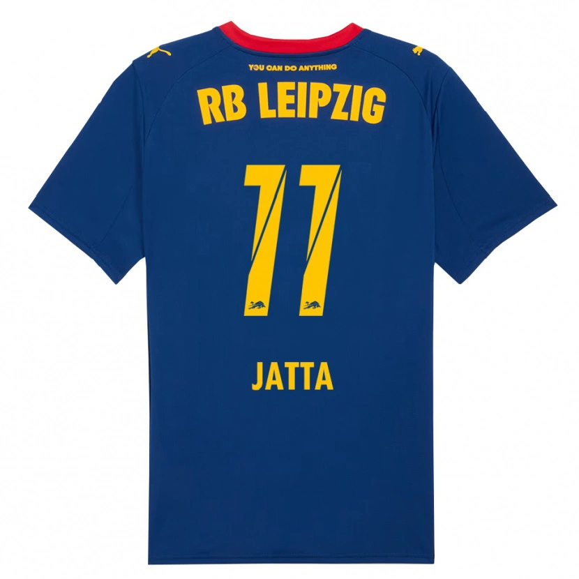 Danxen Kvinnor Nuha Jatta #11 Marinblå Röd Bortatröja Matchtröjor 2025/26 Tröjor T-Tröja