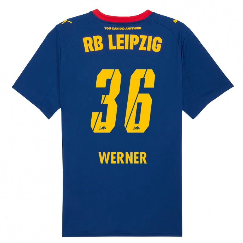 Danxen Kvinnor Timo Werner #36 Marinblå Röd Bortatröja Matchtröjor 2025/26 Tröjor T-Tröja