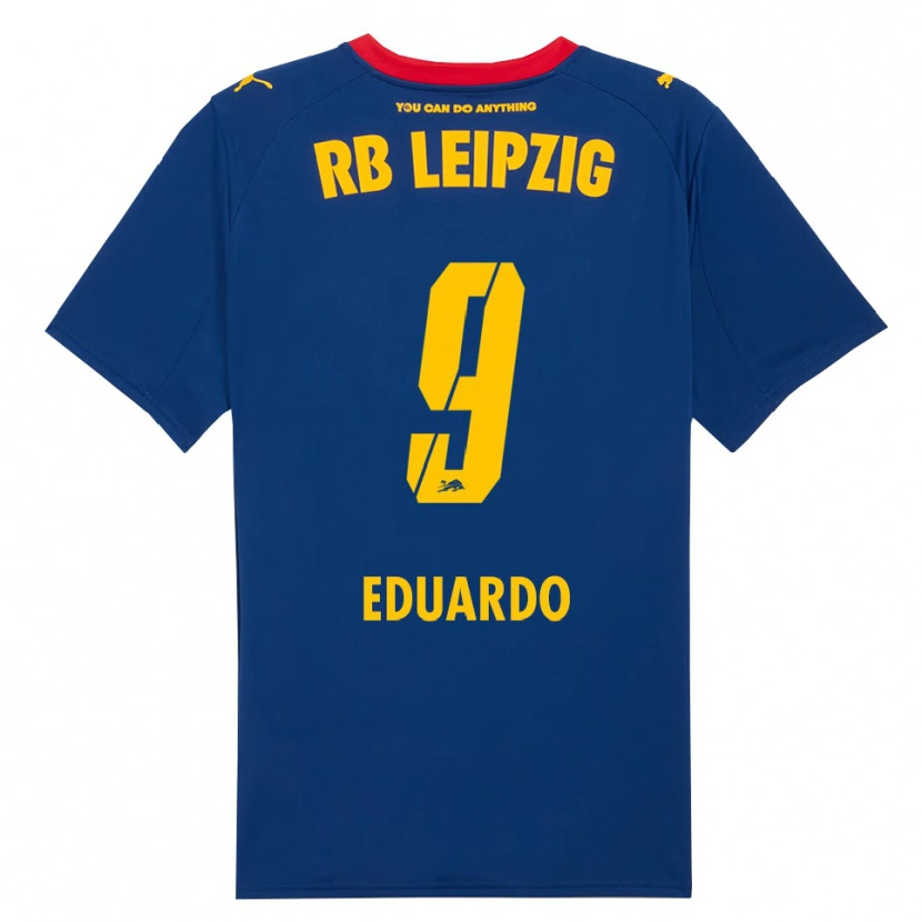 Danxen Kvinnor Yannick Eduardo #9 Marinblå Röd Bortatröja Matchtröjor 2025/26 Tröjor T-Tröja