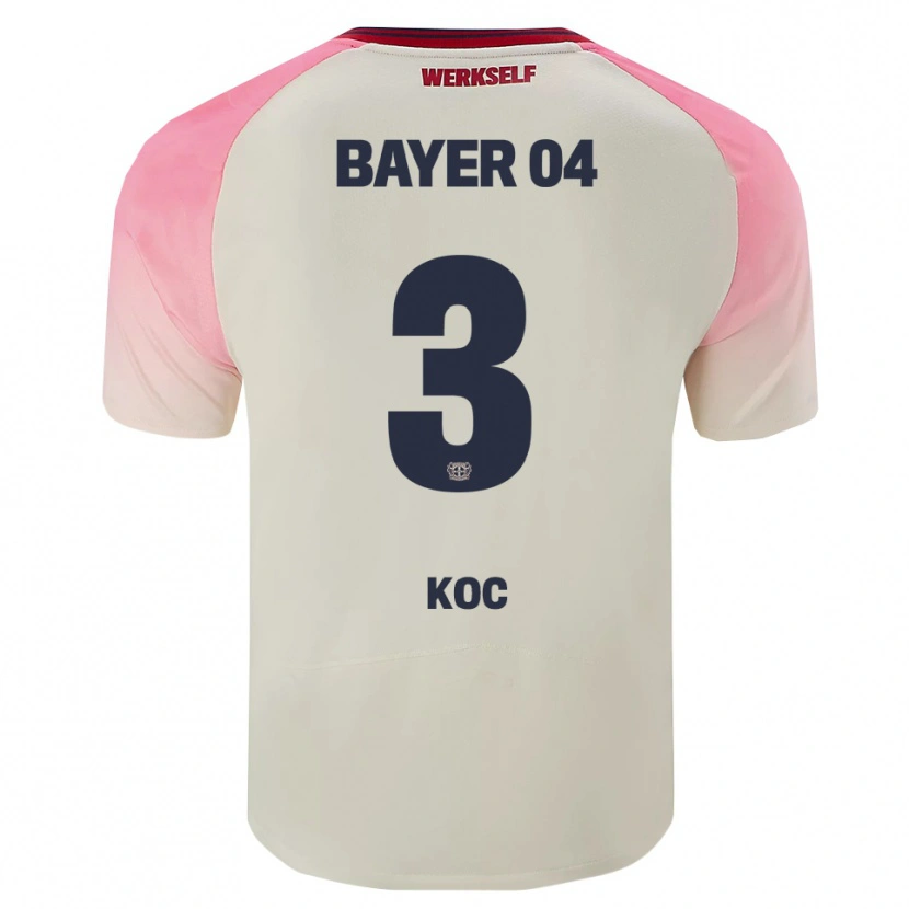 Danxen Kvinnor Halil Koç #3 Rosa Off-White Bortatröja Matchtröjor 2025/26 Tröjor T-Tröja