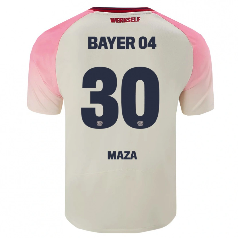 Danxen Kvinnor Ibrahim Maza #30 Rosa Off-White Bortatröja Matchtröjor 2025/26 Tröjor T-Tröja