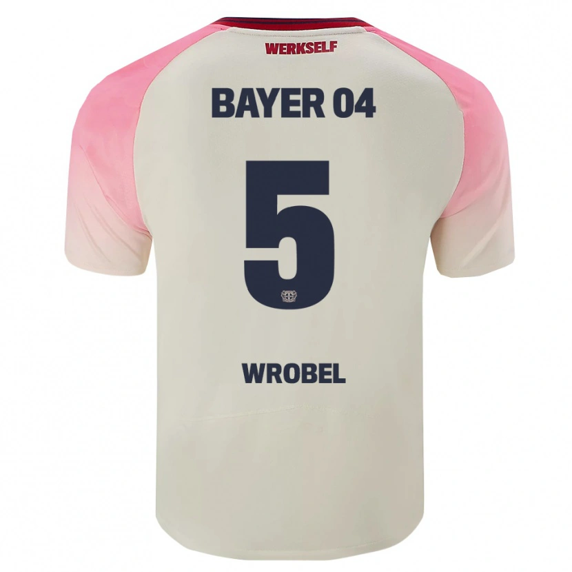 Danxen Kvinnor Max Wrobel #5 Rosa Off-White Bortatröja Matchtröjor 2025/26 Tröjor T-Tröja