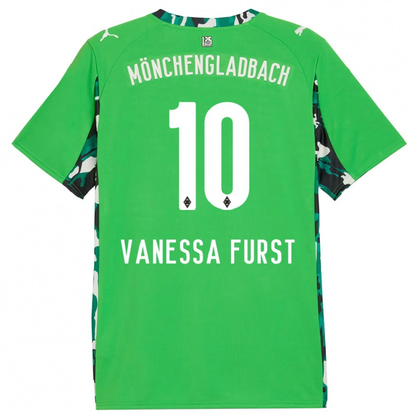 Danxen Kvinnor Vanessa Fürst #10 Grön Svart Bortatröja Matchtröjor 2025/26 Tröjor T-Tröja