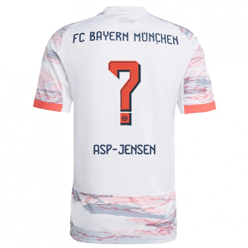 Danxen Kvinnor Jonathan Asp-Jensen #0 Vit Grå Bortatröja Matchtröjor 2025/26 Tröjor T-Tröja