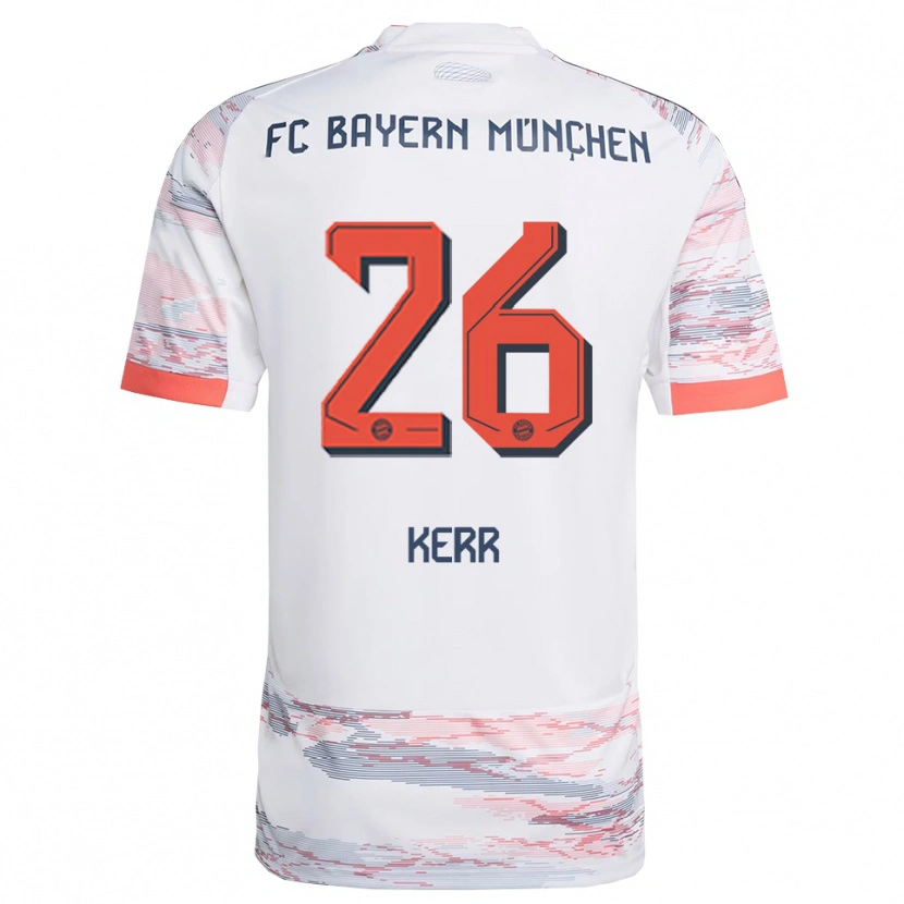 Danxen Kvinnor Samantha Kerr #26 Vit Grå Bortatröja Matchtröjor 2025/26 Tröjor T-Tröja