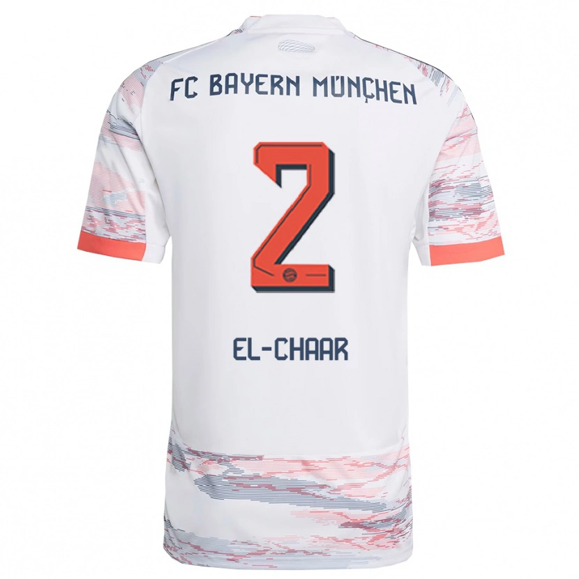 Danxen Kvinnor Adam El-Chaar #2 Vit Grå Bortatröja Matchtröjor 2025/26 Tröjor T-Tröja