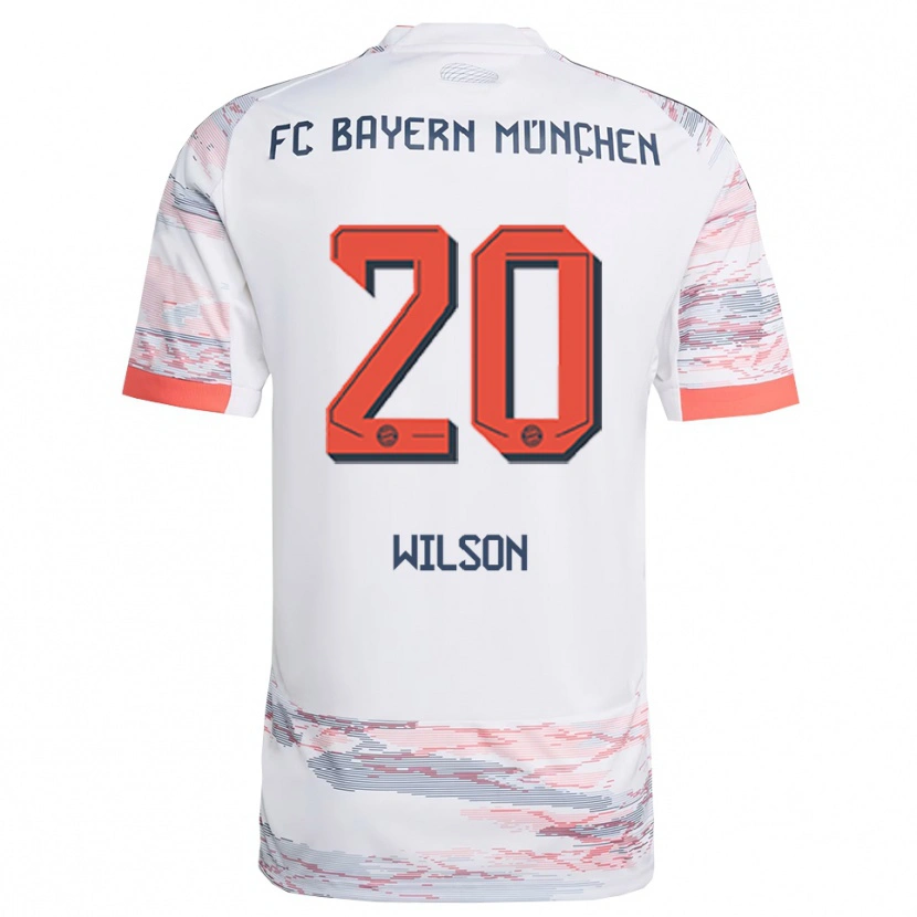 Danxen Kvinnor Oluwaseyi Wilson #20 Vit Grå Bortatröja Matchtröjor 2025/26 Tröjor T-Tröja