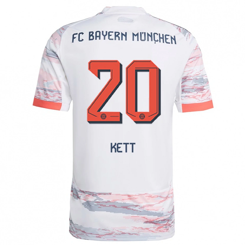 Danxen Kvinnor Franziska Kett #20 Vit Grå Bortatröja Matchtröjor 2025/26 Tröjor T-Tröja