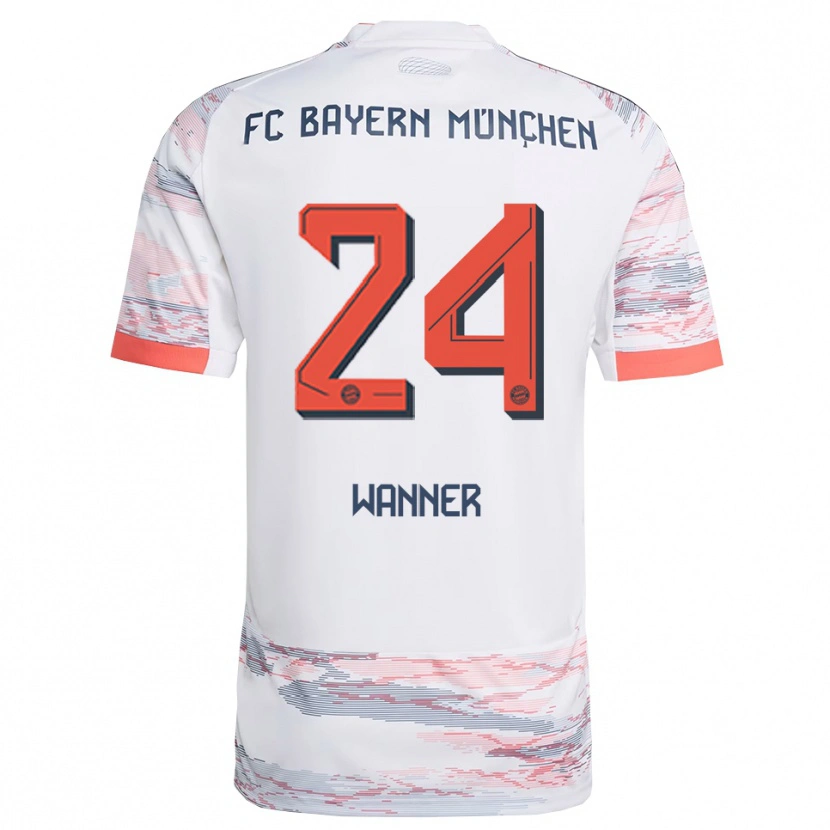 Danxen Kvinnor Paul Wanner #24 Vit Grå Bortatröja Matchtröjor 2025/26 Tröjor T-Tröja