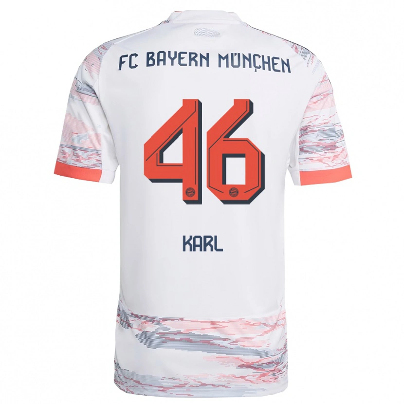 Danxen Kvinnor Lennart Karl #46 Vit Grå Bortatröja Matchtröjor 2025/26 Tröjor T-Tröja