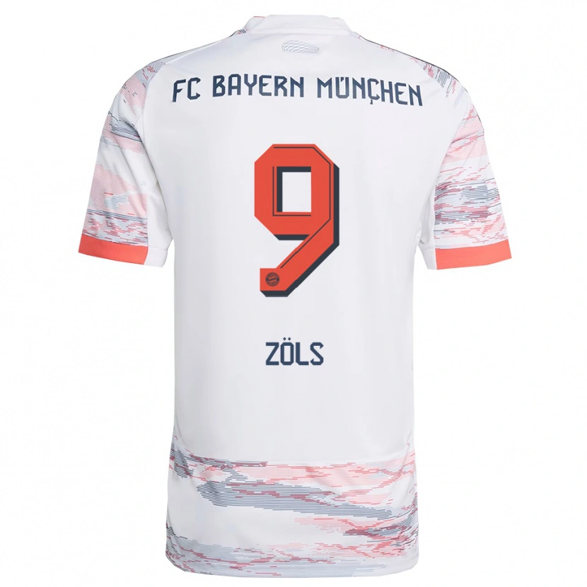 Danxen Kvinnor Simon Zöls #9 Vit Grå Bortatröja Matchtröjor 2025/26 Tröjor T-Tröja