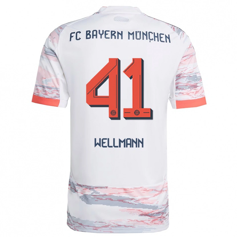 Danxen Kvinnor Anna Wellmann #41 Vit Grå Bortatröja Matchtröjor 2025/26 Tröjor T-Tröja