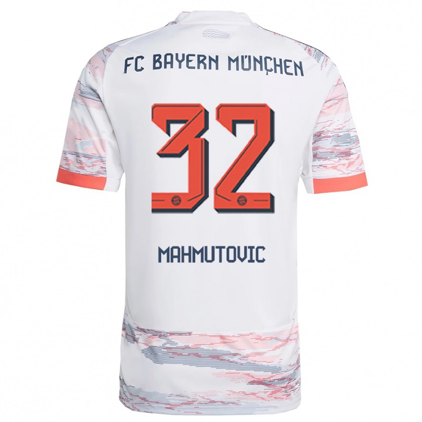 Danxen Kvinnor Ena Mahmutovic #32 Vit Grå Bortatröja Matchtröjor 2025/26 Tröjor T-Tröja