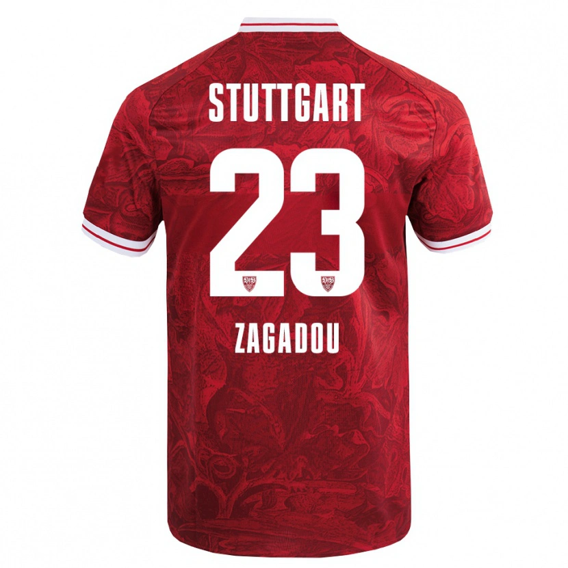 Danxen Kvinnor Dan-Axel Zagadou #23 Röd Svart Bortatröja Matchtröjor 2025/26 Tröjor T-Tröja