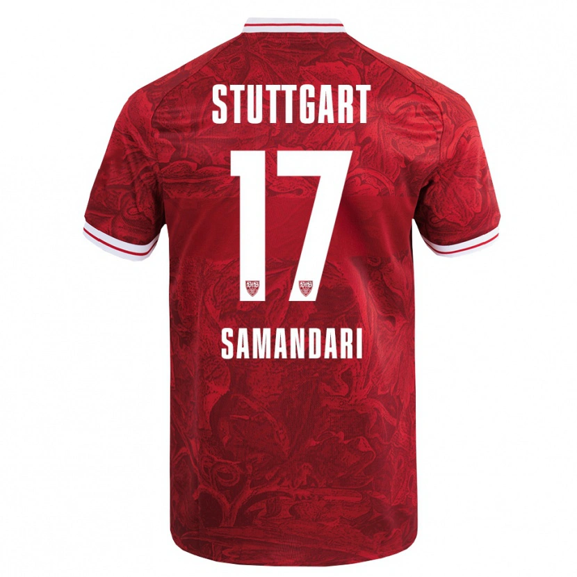 Danxen Kvinnor Sohrab Samandari #17 Röd Svart Bortatröja Matchtröjor 2025/26 Tröjor T-Tröja