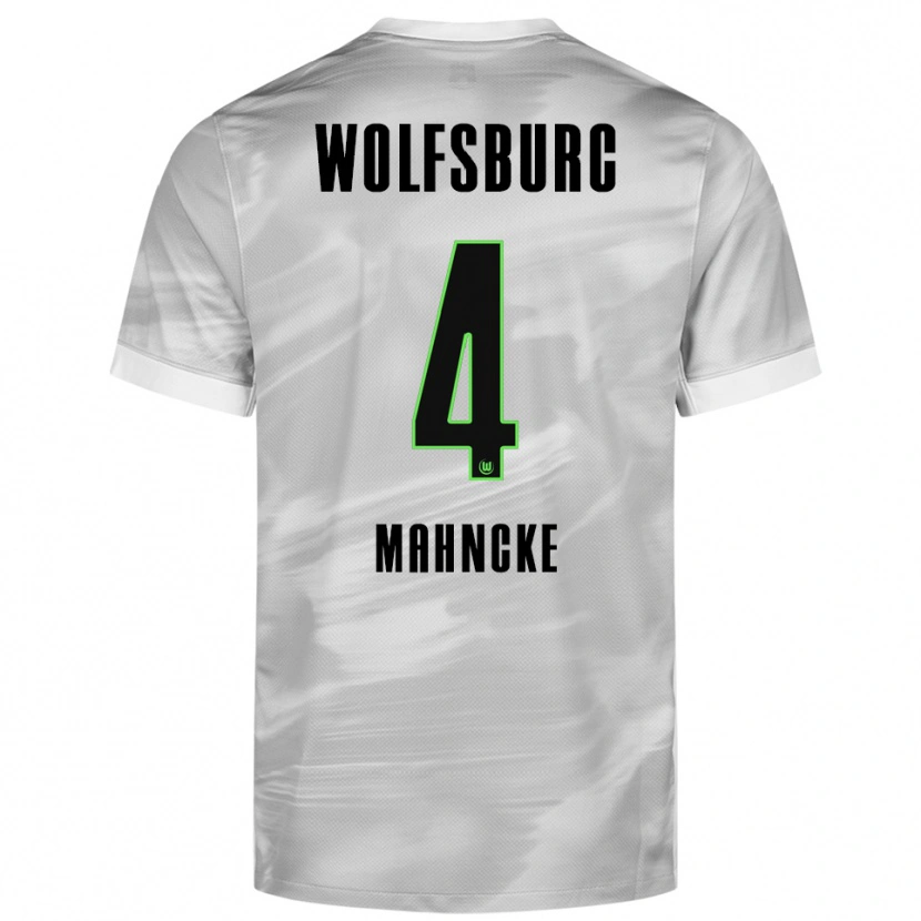 Danxen Kvinnor Arne Mahncke #4 Grå Vit Bortatröja Matchtröjor 2025/26 Tröjor T-Tröja