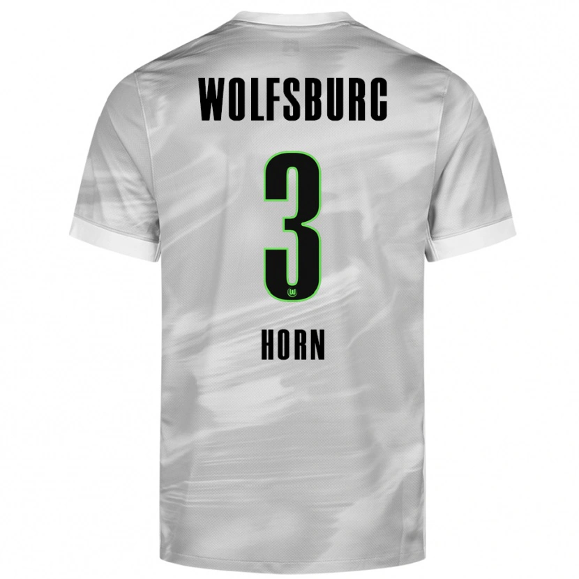 Danxen Kvinnor Noah Horn #3 Grå Vit Bortatröja Matchtröjor 2025/26 Tröjor T-Tröja