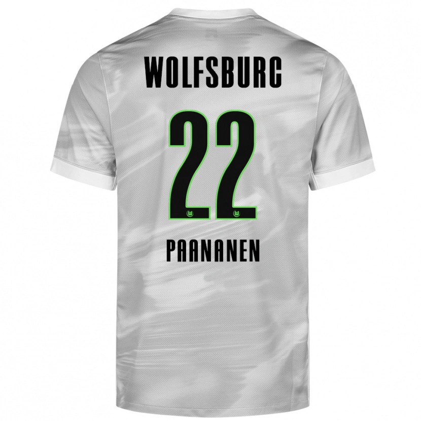 Danxen Kvinnor Otto Paananen #22 Grå Vit Bortatröja Matchtröjor 2025/26 Tröjor T-Tröja