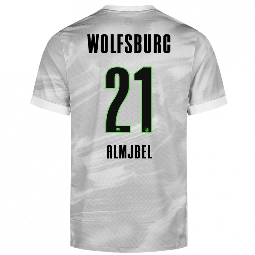Danxen Kvinnor Mohamad Almjbel #21 Grå Vit Bortatröja Matchtröjor 2025/26 Tröjor T-Tröja