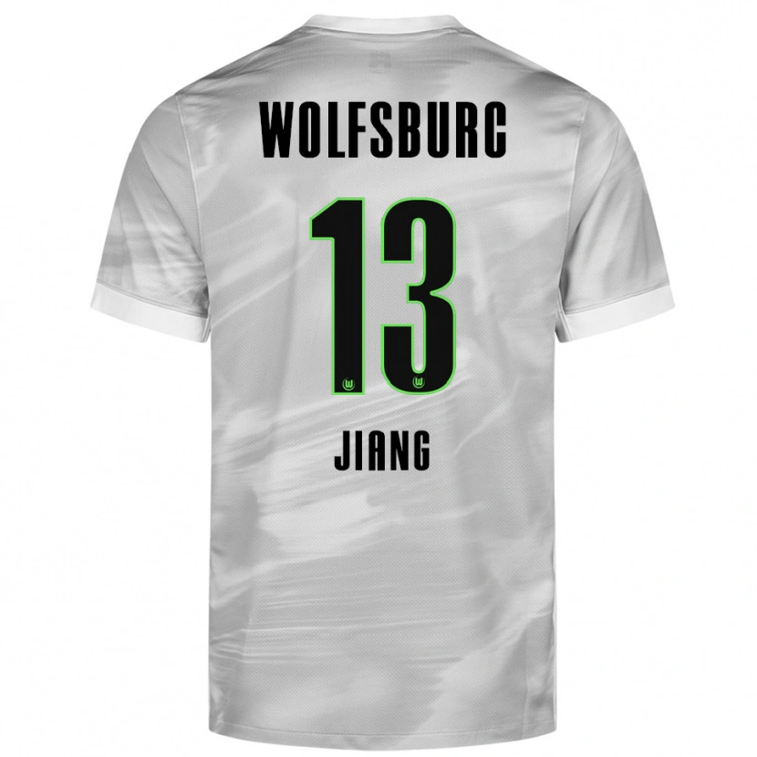 Danxen Kvinnor Jingqi Jiang #13 Grå Vit Bortatröja Matchtröjor 2025/26 Tröjor T-Tröja