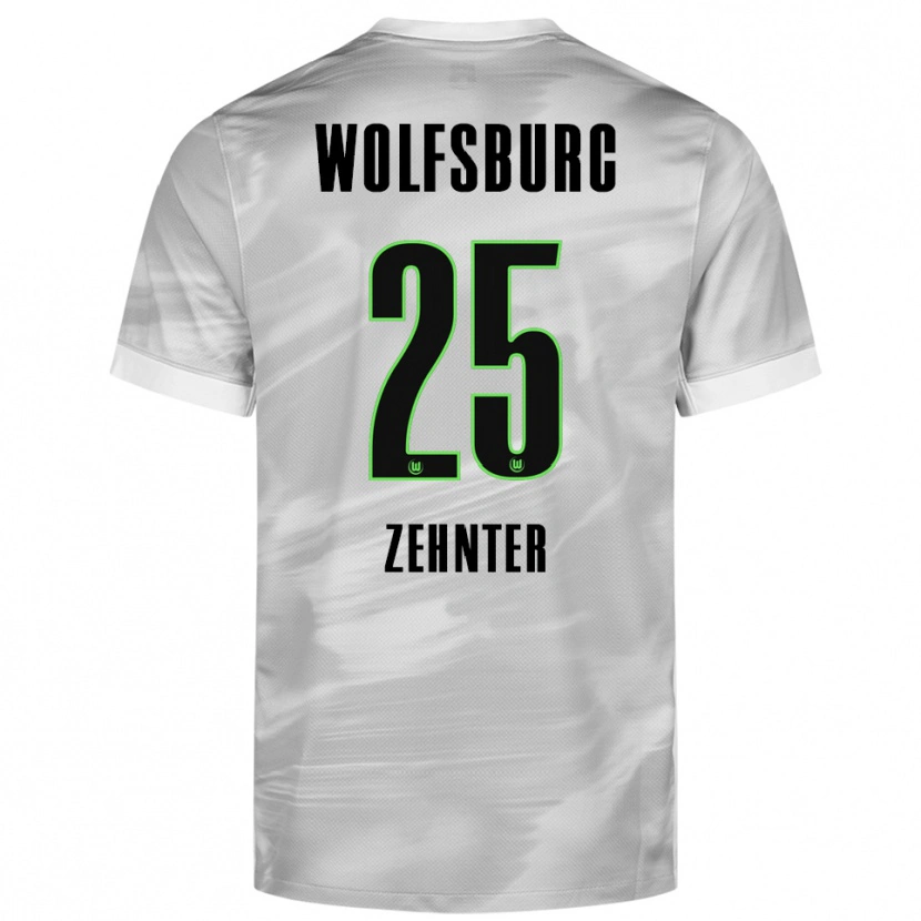 Danxen Kvinnor Aaron Zehnter #25 Grå Vit Bortatröja Matchtröjor 2025/26 Tröjor T-Tröja