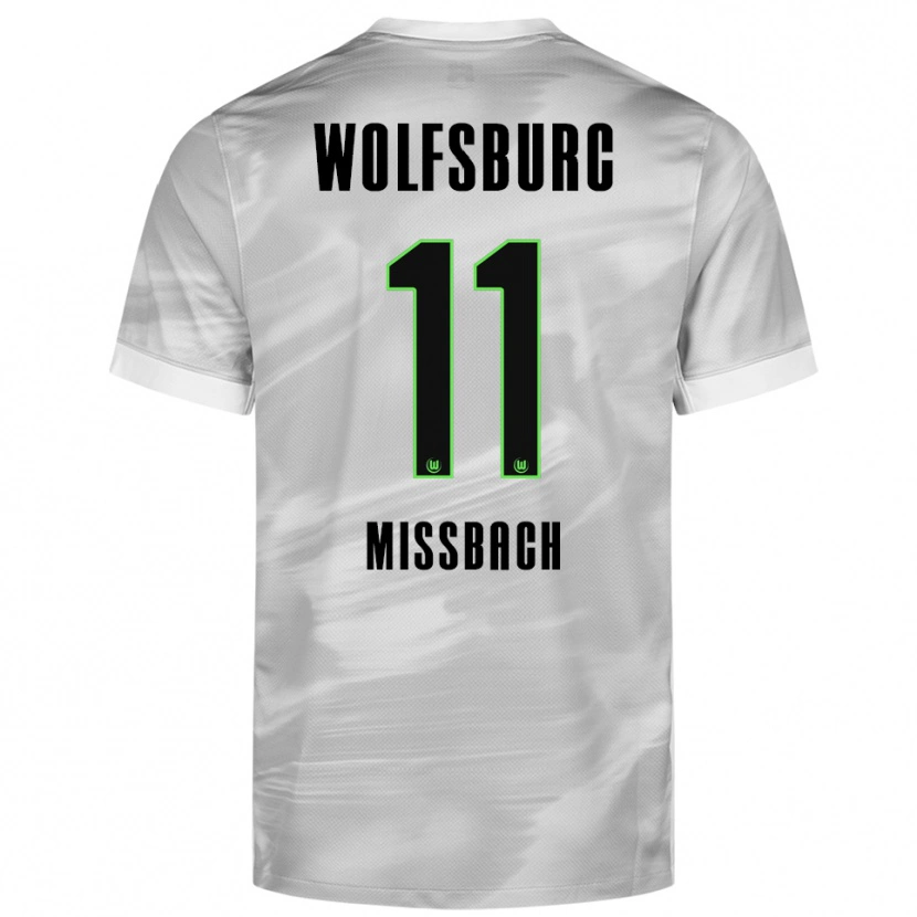 Danxen Kvinnor Jupp Mißbach #11 Grå Vit Bortatröja Matchtröjor 2025/26 Tröjor T-Tröja