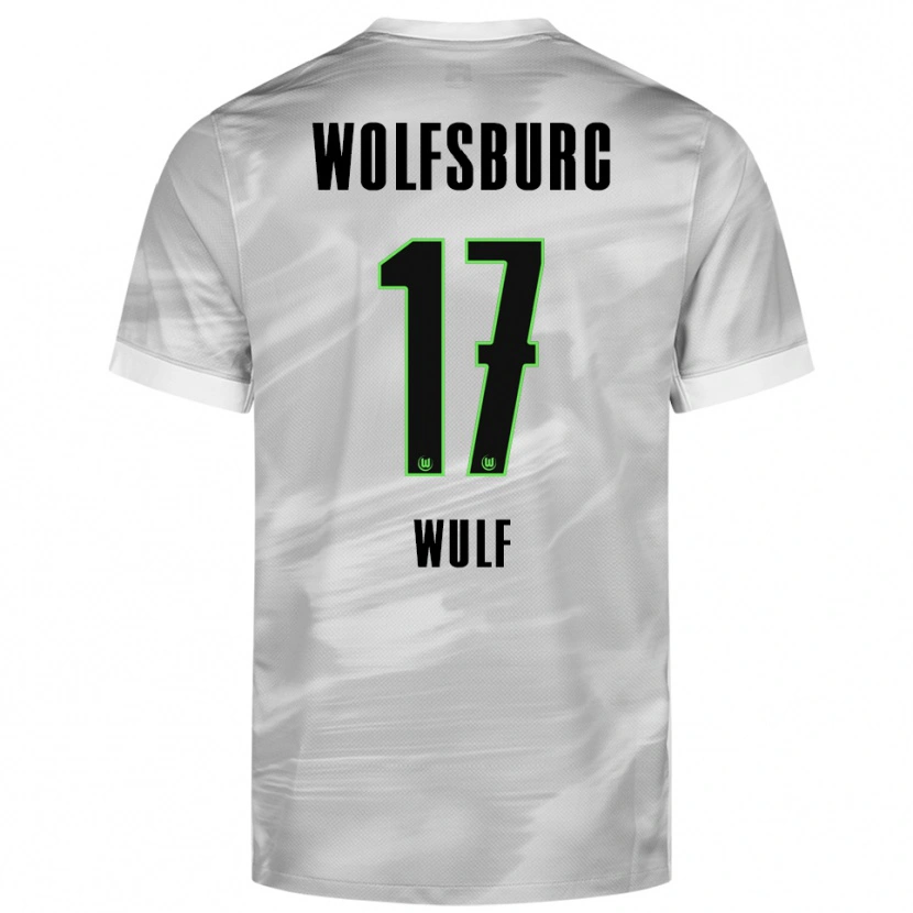 Danxen Kvinnor Diego Wulf #17 Grå Vit Bortatröja Matchtröjor 2025/26 Tröjor T-Tröja
