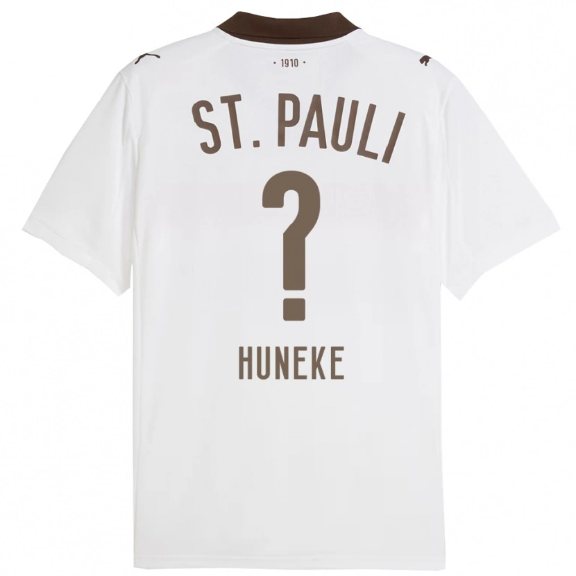 Danxen Kvinnor Marvin Huneke #0 Vit Röd Bortatröja Matchtröjor 2025/26 Tröjor T-Tröja