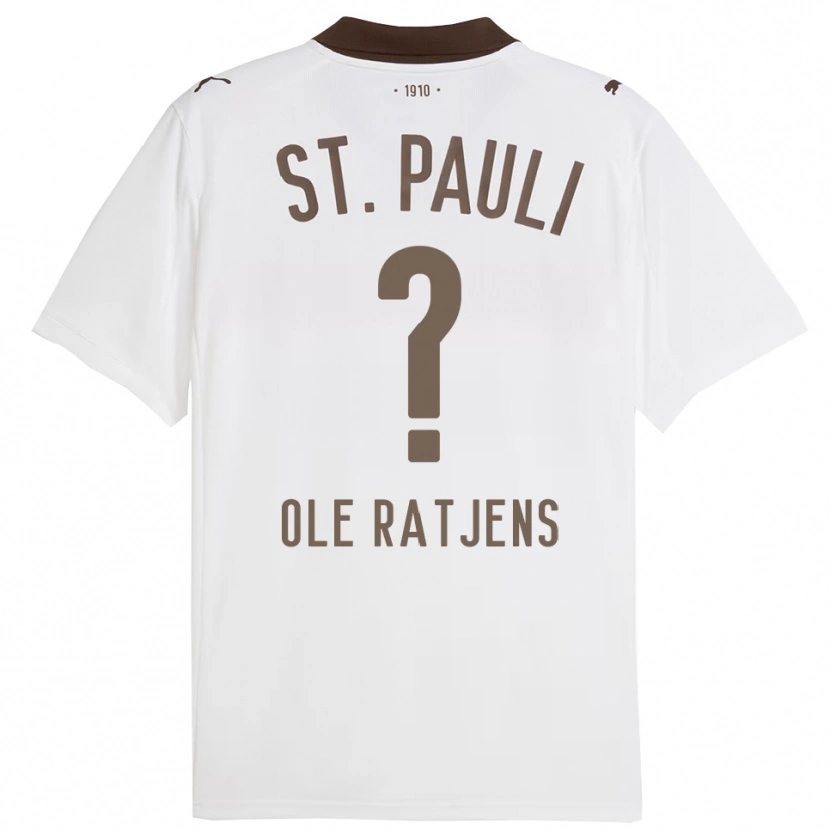 Danxen Kvinnor Sven Ole Ratjens #0 Vit Röd Bortatröja Matchtröjor 2025/26 Tröjor T-Tröja