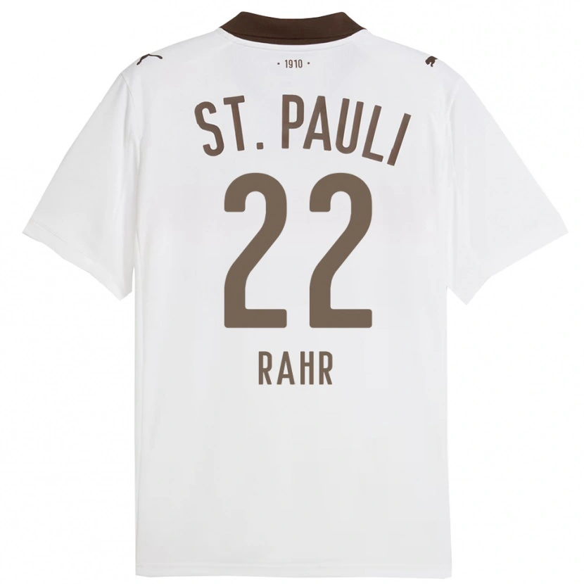 Danxen Kvinnor Calvin Rahr #22 Vit Röd Bortatröja Matchtröjor 2025/26 Tröjor T-Tröja