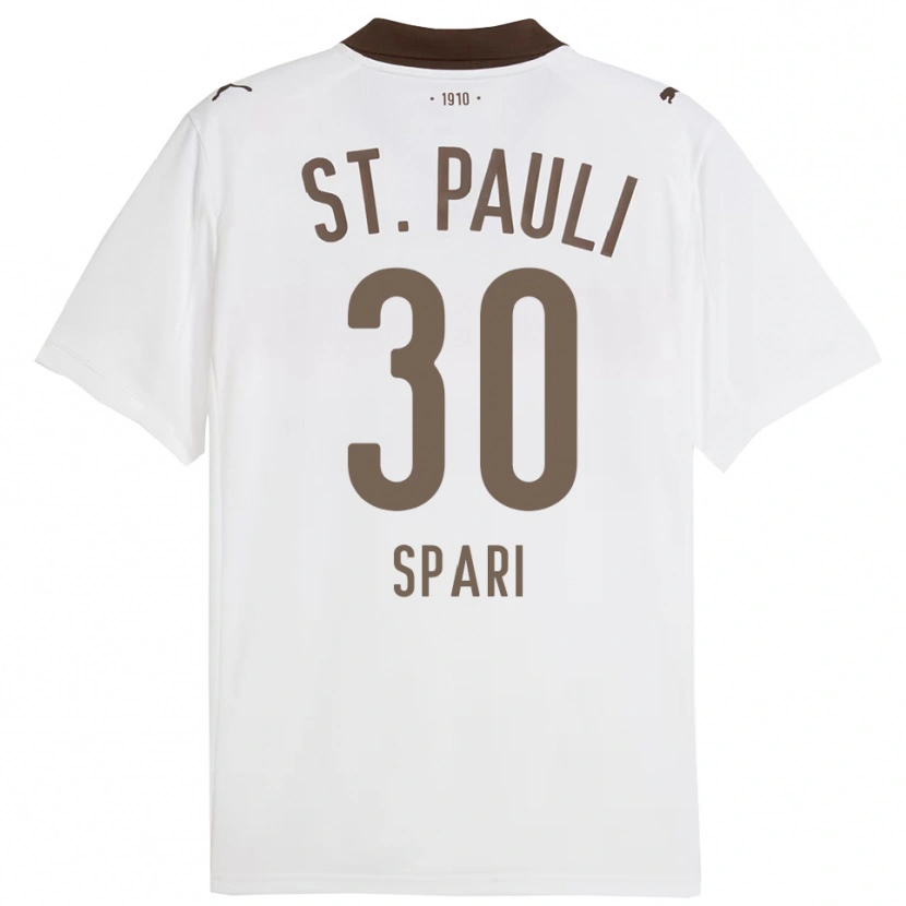 Danxen Kvinnor Simon Spari #30 Vit Röd Bortatröja Matchtröjor 2025/26 Tröjor T-Tröja