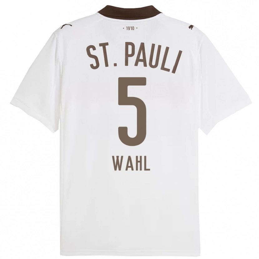 Danxen Kvinnor Hauke Wahl #5 Vit Röd Bortatröja Matchtröjor 2025/26 Tröjor T-Tröja