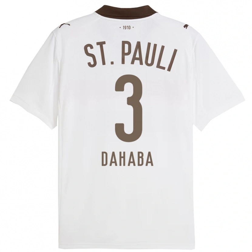 Danxen Kvinnor Muhammad Dahaba #3 Vit Röd Bortatröja Matchtröjor 2025/26 Tröjor T-Tröja