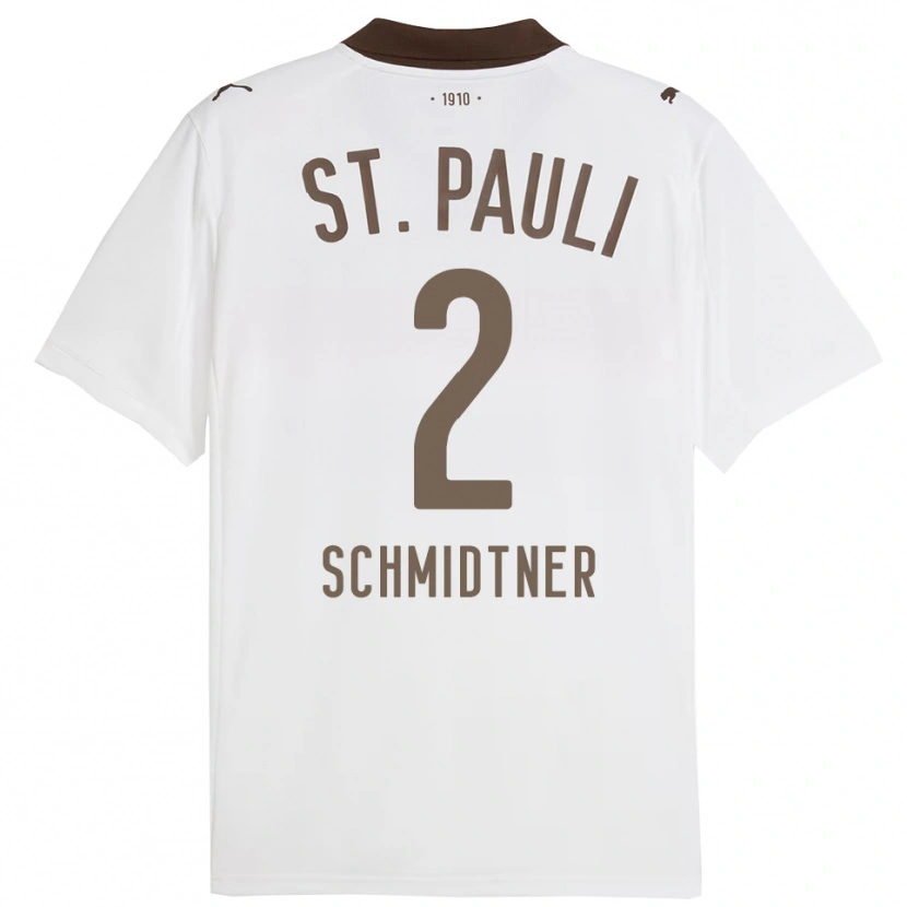 Danxen Kvinnor Victor Schmidtner #2 Vit Röd Bortatröja Matchtröjor 2025/26 Tröjor T-Tröja