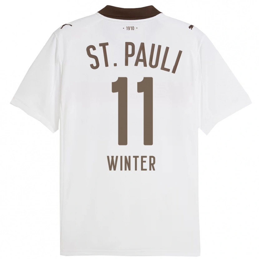 Danxen Kvinnor Bennet Winter #11 Vit Röd Bortatröja Matchtröjor 2025/26 Tröjor T-Tröja
