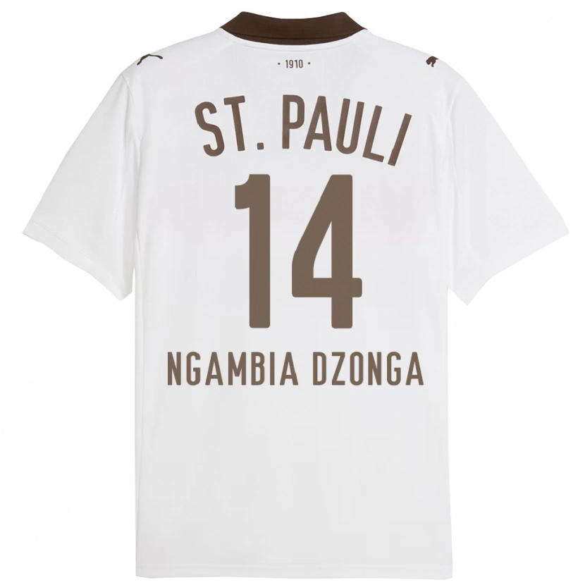 Danxen Kvinnor Sisco Ngambia Dzonga #14 Vit Röd Bortatröja Matchtröjor 2025/26 Tröjor T-Tröja