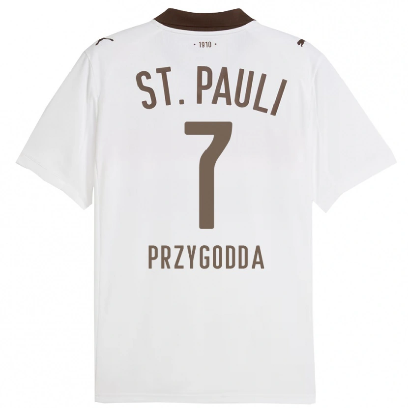 Danxen Kvinnor Claudio Fabrizio Gonzalez Przygodda #7 Vit Röd Bortatröja Matchtröjor 2025/26 Tröjor T-Tröja