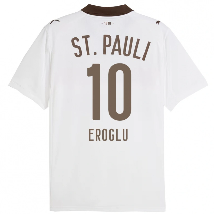 Danxen Kvinnor Ediz Eroglu #10 Vit Röd Bortatröja Matchtröjor 2025/26 Tröjor T-Tröja