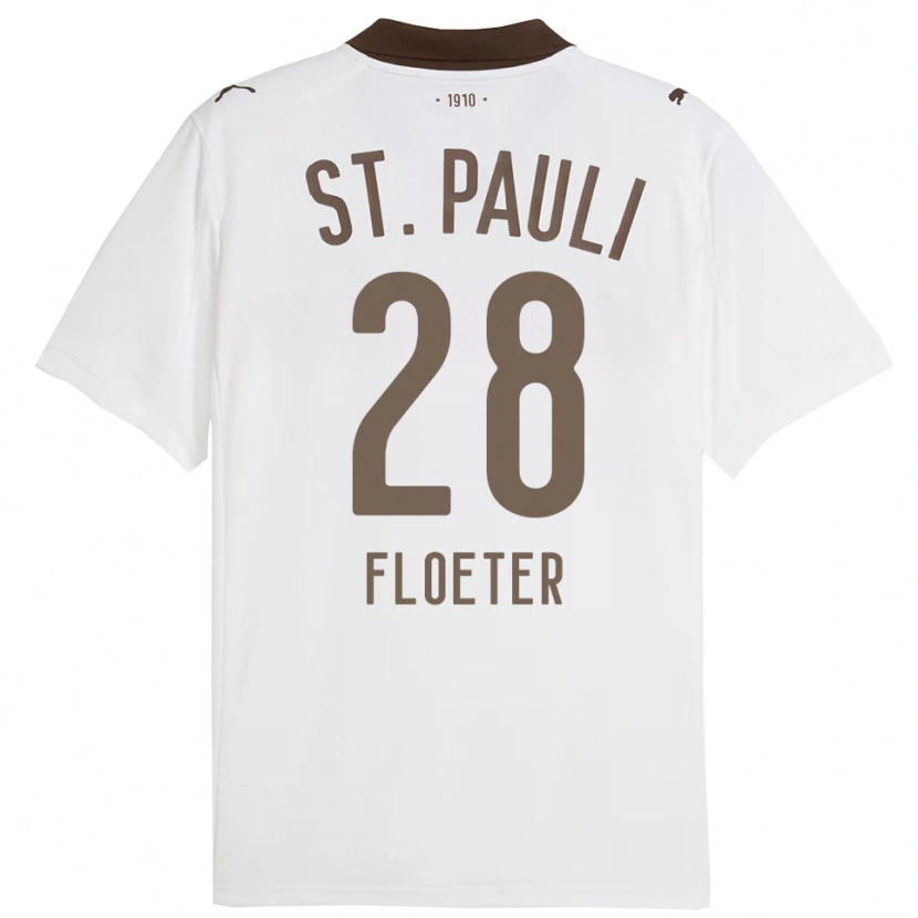 Danxen Kvinnor Joline Floeter #28 Vit Röd Bortatröja Matchtröjor 2025/26 Tröjor T-Tröja