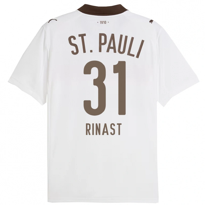 Danxen Kvinnor Rachel Rinast #31 Vit Röd Bortatröja Matchtröjor 2025/26 Tröjor T-Tröja