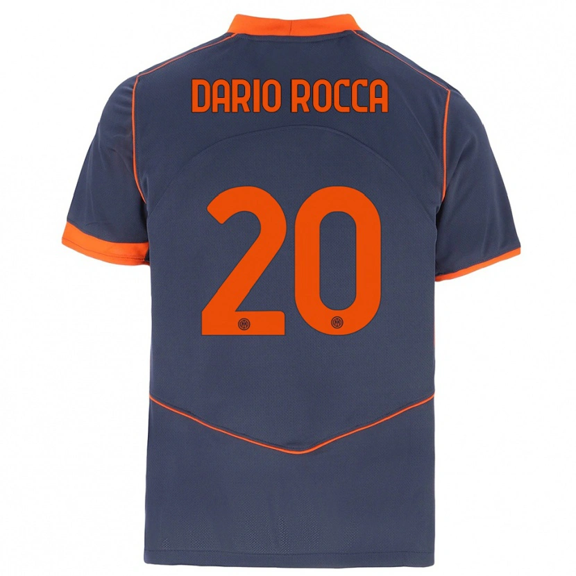 Danxen Kvinnor Edoardo Dario Rocca #20 Grå Orange Tredjesatsen Matchtröjor 2025/26 Tröjor T-Tröja