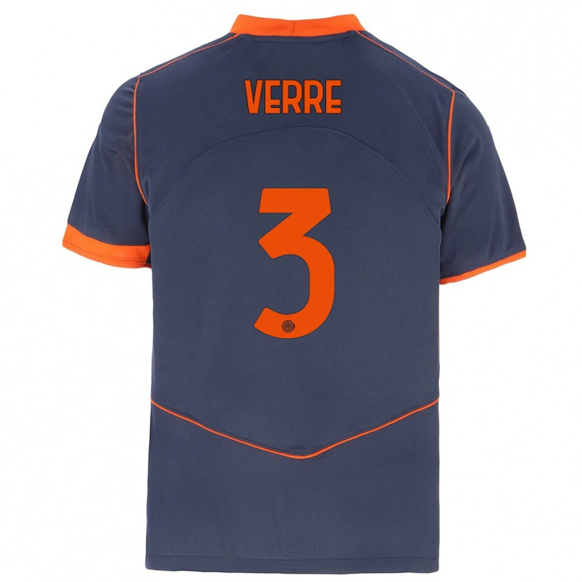 Danxen Kvinnor Manuel Verre #3 Grå Orange Tredjesatsen Matchtröjor 2025/26 Tröjor T-Tröja